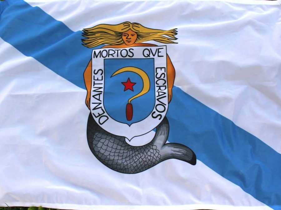 La bandera de Castelao, inspirada en el escudo de los mariños de Lobeira.