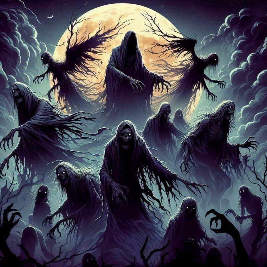 Los sluagh. Imagen generada por IA.