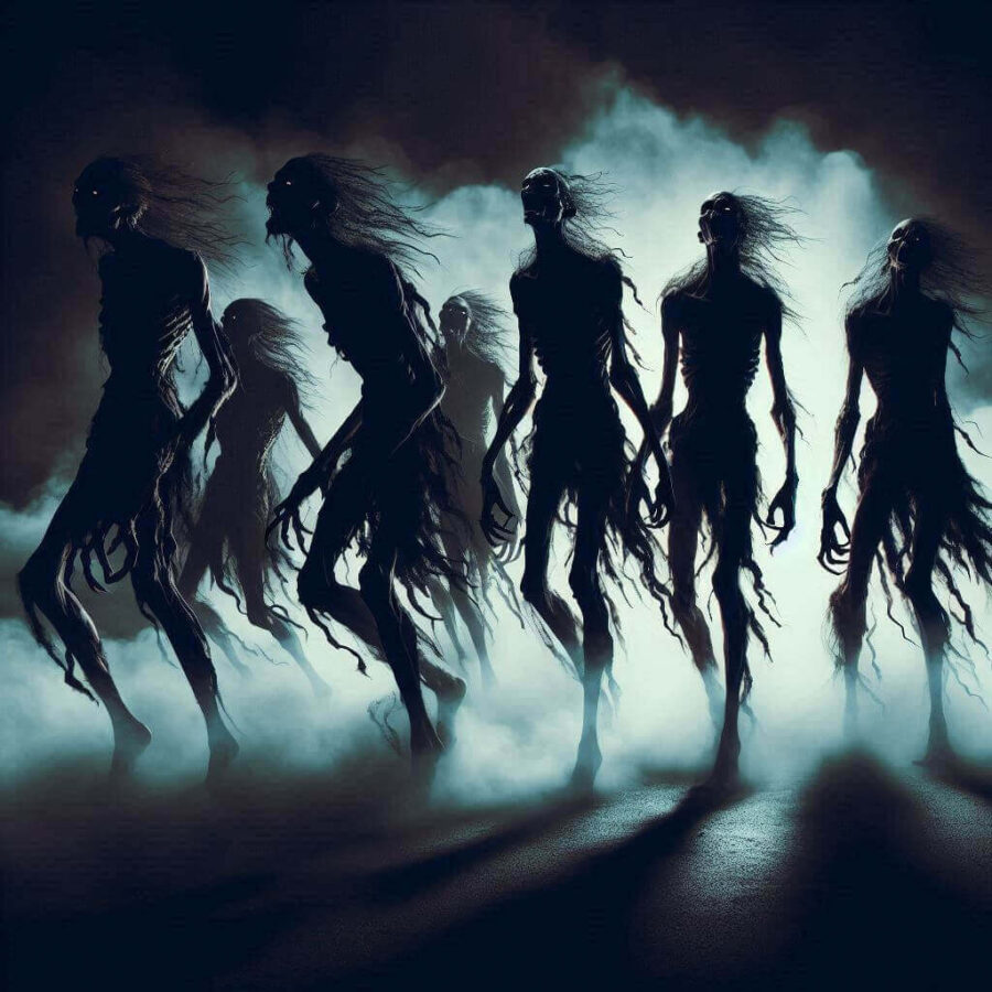 Los sluagh. Imagen generada por IA.