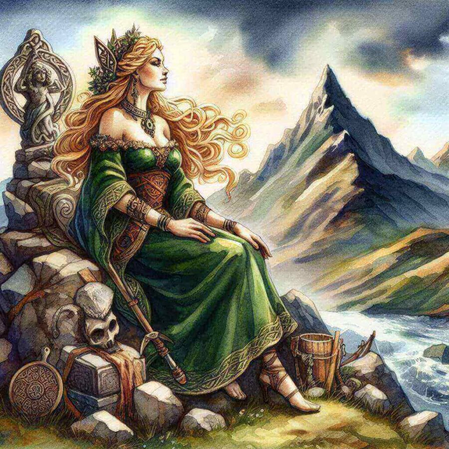 La reina Lupa. Imagen creada por IA para Fantasia Celta