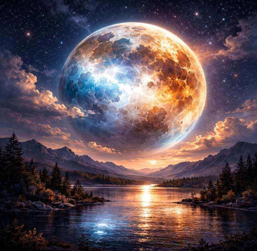 La Luna, donde se encuentra la única ciudad habitada por aquellos que practican la reescritura de la realidad. 
