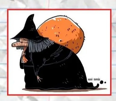 Dibujo de la Marimanta. Por Xosé Tomás. 